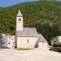Churches in Podmilačje, Jajce municipality, Bosnia.